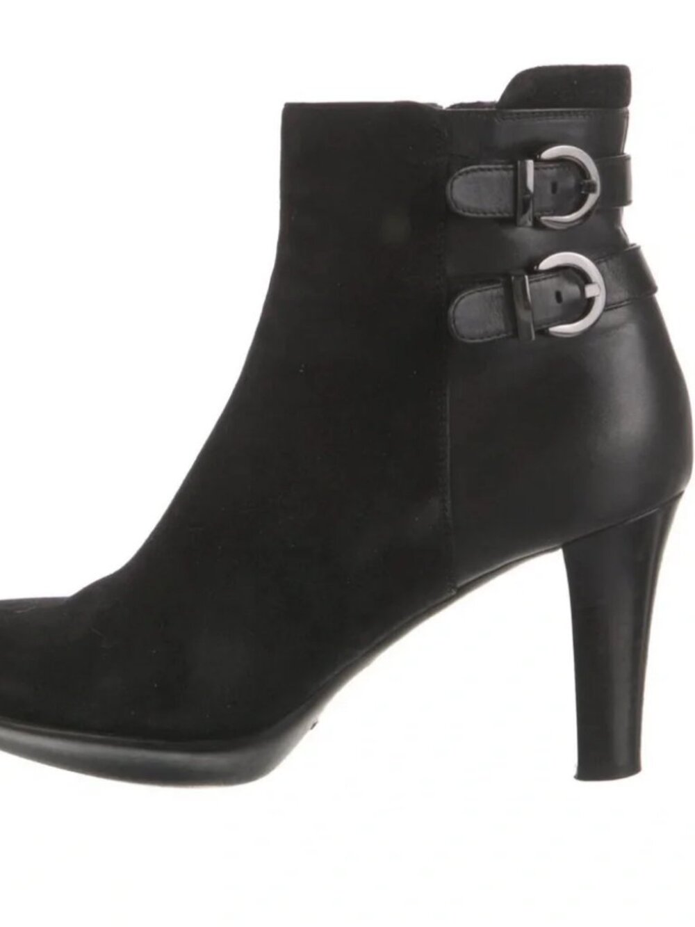 Women Aquatalia x Marvin K. Rae Black Suede Leather Weatherproof Ankle Booties 6